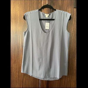 J.Crew Cap Sleeve Gray Shell - Size 2 New With Tags